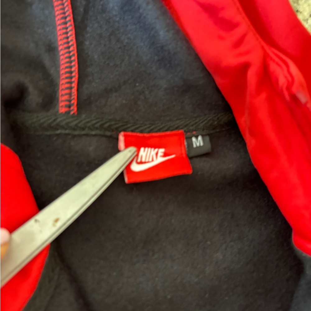 Retro Red and Green Zip-Up Hoodie Pants Track Suit - Picture 8 of 14